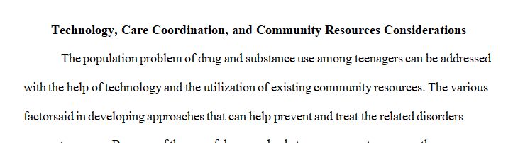 Drug and substance use among teenagers