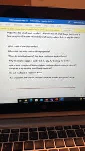 What types of work is on offer