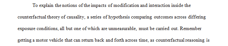 Research the usefulness of counterfactual theory in explaining the fundamentals of effect modification