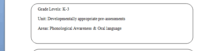 Select a grade level K-3 and identify a state standard