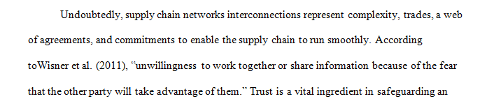 Some of the key issues in supply chain management are obstacles to process integration along the supply chain