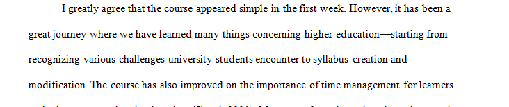 When I initially enrolled in the course, I admit the course title appeared simplistic.