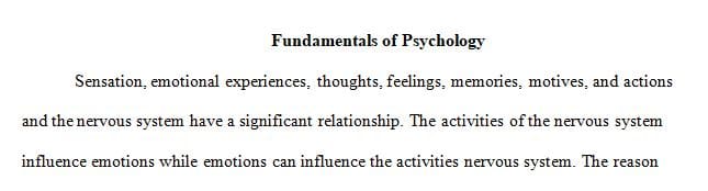 Write a 1-2 page essay explaining how our sensations