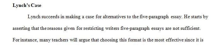 A Re-Vision of the Essay by Paul Lynch.