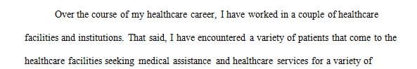 Describe an imaginary patient that is typical of the types of patients you see in your practice setting.