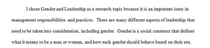 Gender & Leadership