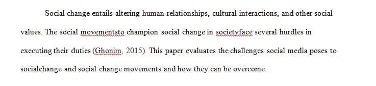 What risks and challenges does social media pose to the social change movements