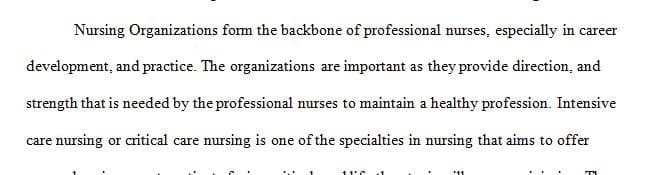 Examine the importance of professional associations in nursing.