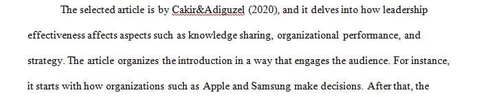 Discussion 2 - Organizing an Introduction