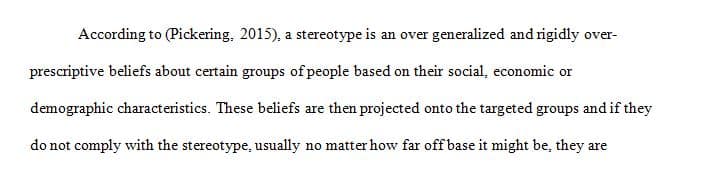 Examination of how race ethnicity, gender and sexuality intersect in certain stereotypes of Blacks