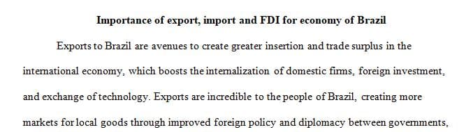 Importance of export, import and FDI for the economy
