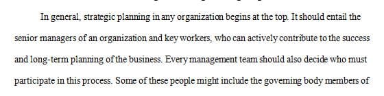 Organizational Budgets & Strategic Planning
