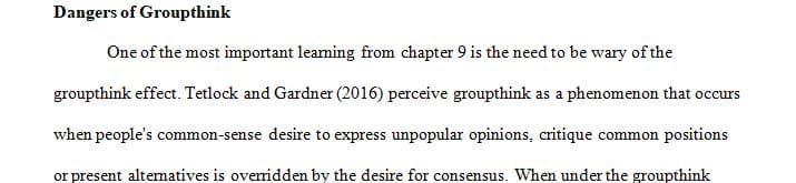 Read Chapters 9and 10 in Super forecasting.