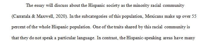 Select an ethnic minority group that is represented in the United States