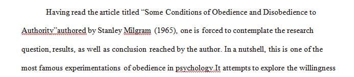 Select one classic research study in social psychology