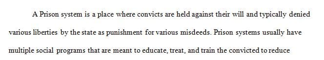 You have been director of a prison system for adults in a medium-sized state