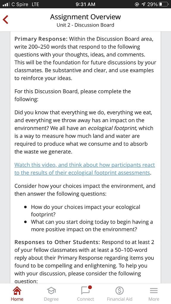 Consider how your choices impact the environment