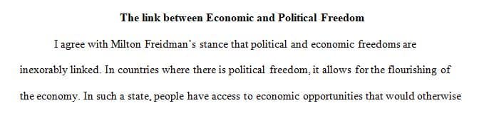 Discussion: Are Political and Economic Freedom Inexorably Linked