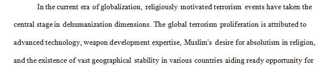 Choose an instance of Religiously motivated or “approved” terrorism from history.