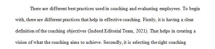 Coaching and Evaluating an Employee