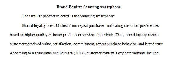 Consider a product you are familiar with.
