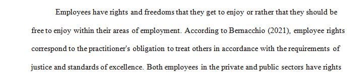 Discuss the differences between private and public sector employees' rights
