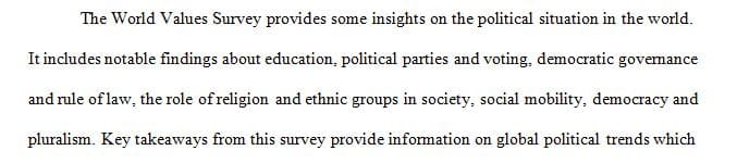 Investigate the relevance and impacts of specific social institutions Politics