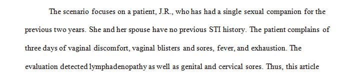 J.R. is a 36-year-old white, middle-class woman who has been sexually active with one partner