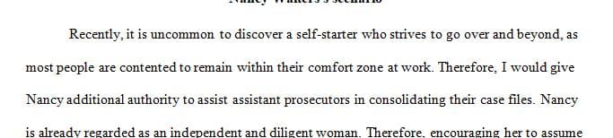 Nancy is an administrative assistant in a prosecutor’s office.