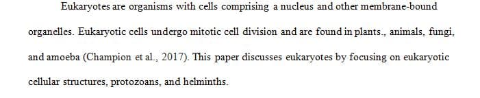 Read about Eukaryotic cells and eukaryote organism