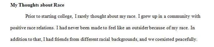 Reflect on our own racial and ethnic identity