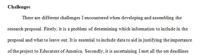 Reflect on your process of developing a grant proposal.