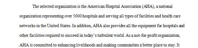 Research a healthcare organization that you are interested in