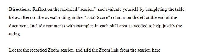 Review the assessment and intervention tools