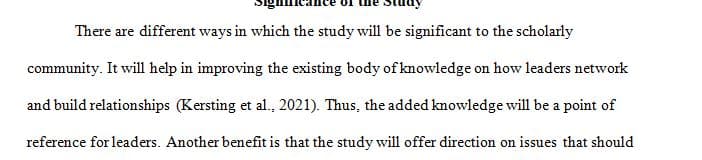 Review the significance of the study section in the College of Doctoral Studies Dissertation Guide