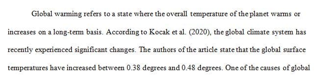 Tourism and Its Effect on Global Warming