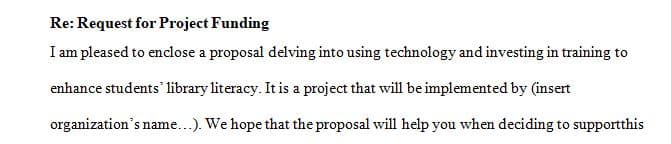 Write a 500-750-word front matter section for your proposal that includes a cover letter