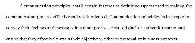 Analysis of the selected communication principle(s) in the film
