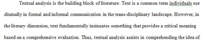 Applying a Critical Term to an Analysis of a Text
