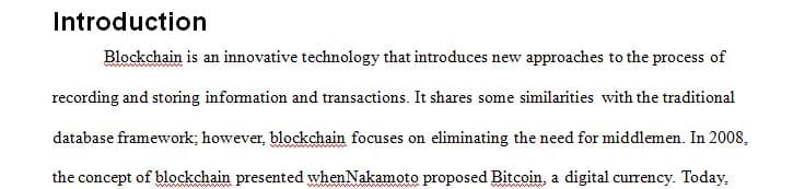 Blockchain Initiatives Literature Review