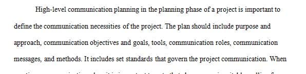 Communication is an integral component to project management