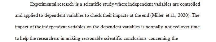 Provide examples of experimental and nonexperimental research design