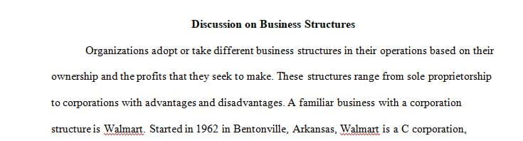 Select a familiar business or find a business by conducting an Internet search.