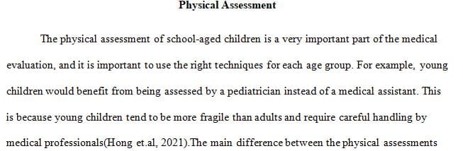 The needs of the pediatric patient differ depending on age, as do the stages of development
