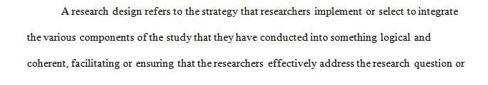 The three types of qualitative research designs