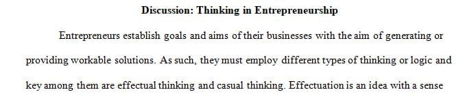 What does it mean to think effectually
