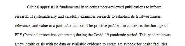 Write a critical appraisal that demonstrates comprehension of two quantitative research studies. 
