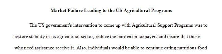 Analyze 1 of the following government intervention programs