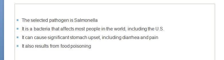 Discuss an example of a pathogen