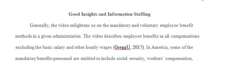 Good insights and information on staffing